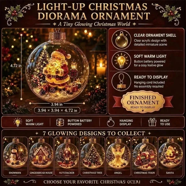 Christmas Light-Up Diorama Ornamentโ๏ธ๐