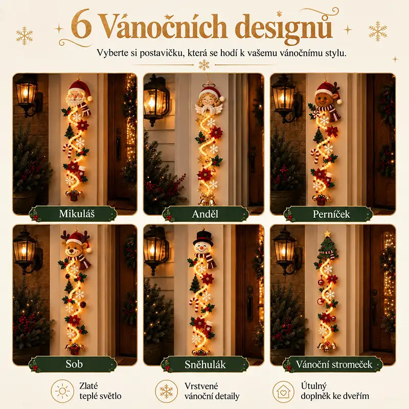 |⏳ Poslední den! Sleva 70 % – 🎄🎅 Svítící vánoční dekorace MerryCascade™ | 6 svátečních motivů ✨