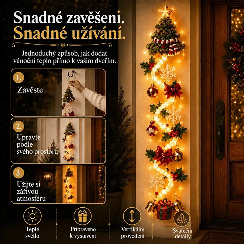 |⏳ Poslední den! Sleva 70 % – 🎄🎅 Svítící vánoční dekorace MerryCascade™ | 6 svátečních motivů ✨