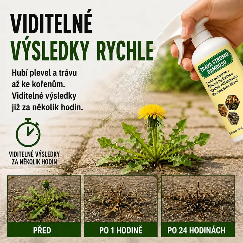 VÝPRODEJ 2026 – Rychle působící přírodní sprej proti plevelu a nežádoucí trávě🔥
