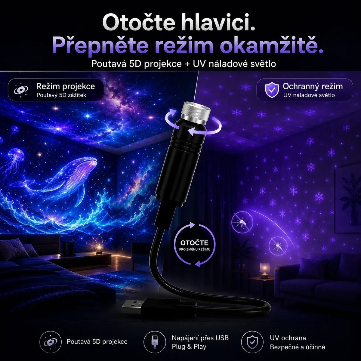 Topacme® 🎃Projektor nočního světla🔥