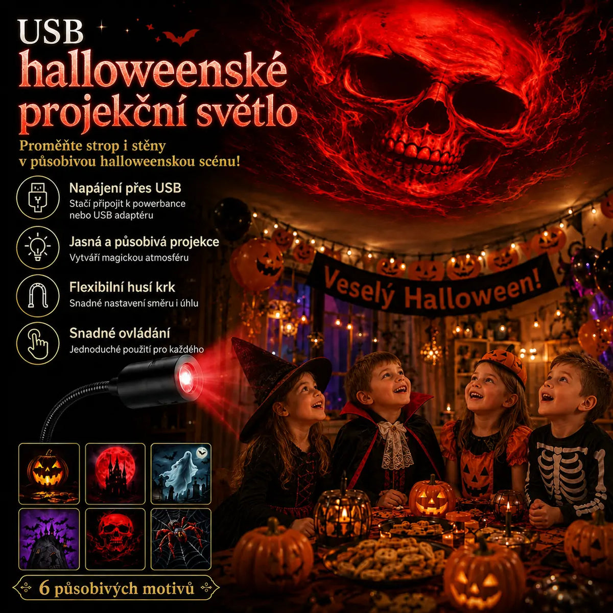 Topacme® 🎃Projektor nočního světla🔥