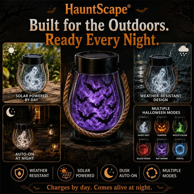 | 🔥 Speciální Halloweenský Výprodej! 🎃 | 💡👻 Pohlcující Halloweenská Lucerna HauntScape® 10 v 1, Automatické Zapnutí při Setmění 🔥