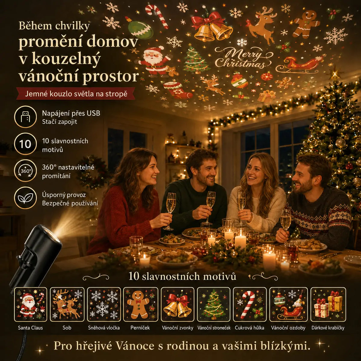Topacme® 🎃Projektor nočního světla🔥