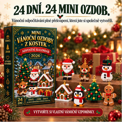 Adventní kalendář s 24 mini vánočními ozdobami ze stavebnic🌲🔥