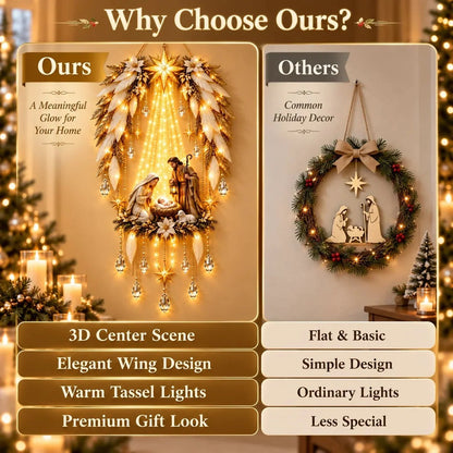 SAVE 70% BEFORE IT'S GONE👼 Heavenly Angel Wings Nativity Light✨