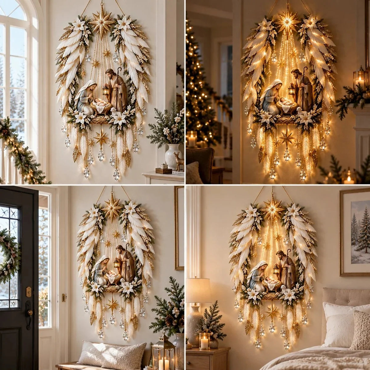 SAVE 70% BEFORE IT'S GONE👼 Heavenly Angel Wings Nativity Light✨