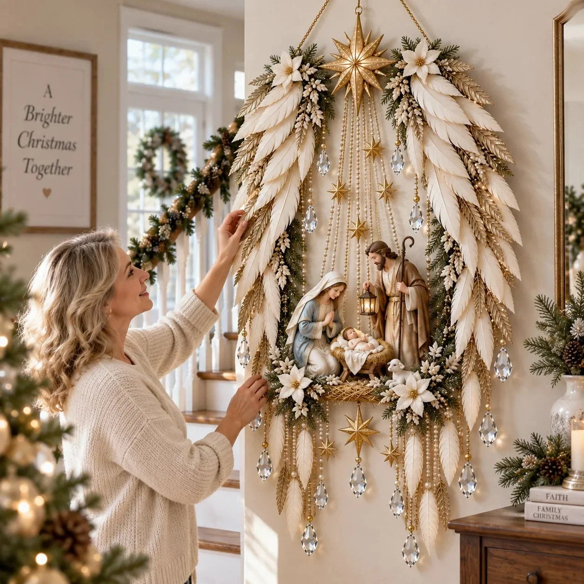 SAVE 70% BEFORE IT'S GONE👼 Heavenly Angel Wings Nativity Light✨