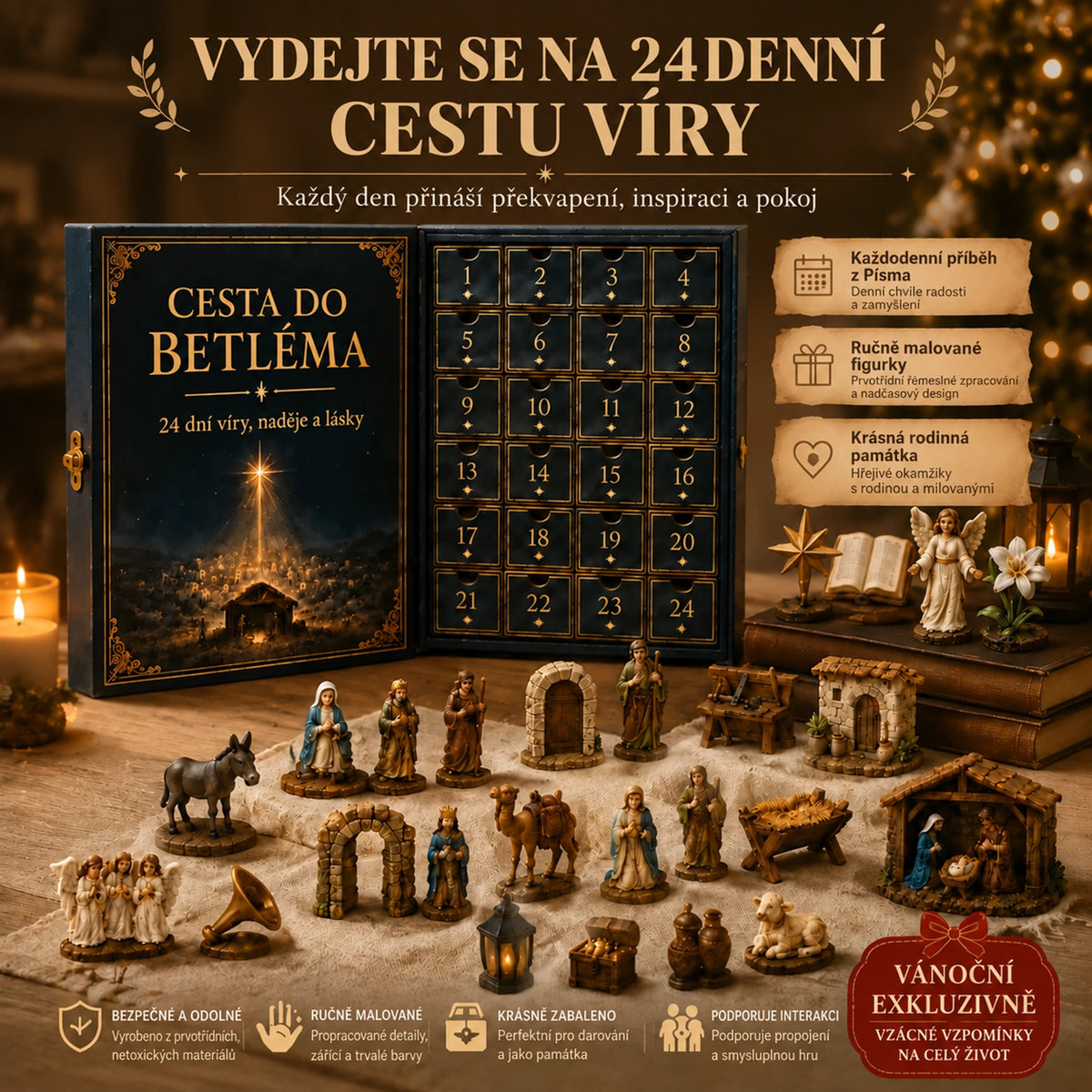 Limitovaná edice! 🔥 🎉Pouze 200 kusů! 🌟🎄Adventní kalendář Cesta do Betléma 2026