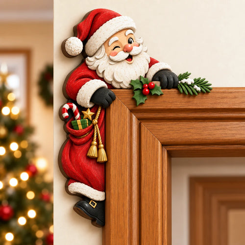 Vánoční rohová dekorace na zárubeň🎄🎅