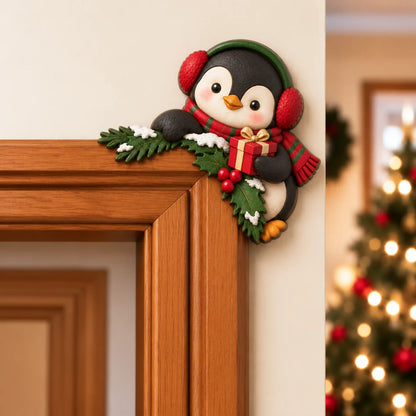Vánoční rohová dekorace na zárubeň🎄🎅