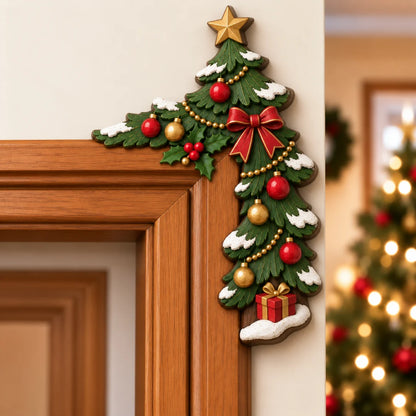 Vánoční rohová dekorace na zárubeň🎄🎅