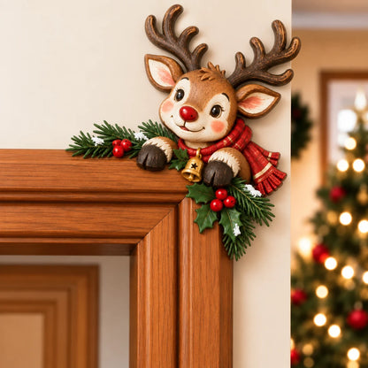 Vánoční rohová dekorace na zárubeň🎄🎅