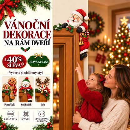 Vánoční rohová dekorace na zárubeň🎄🎅