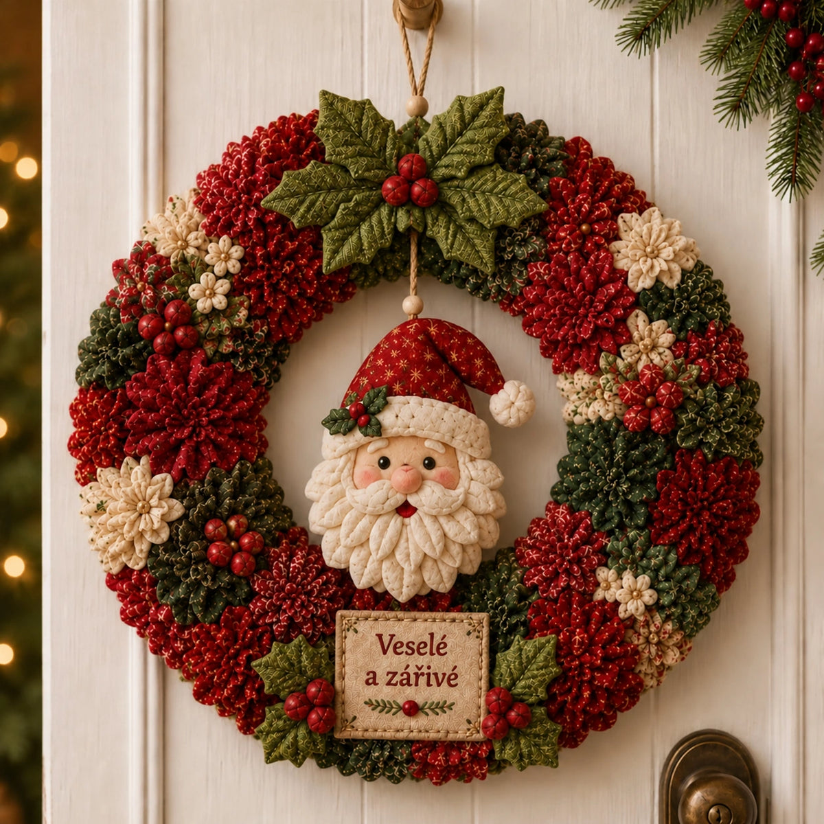 Sleva 70 % – poslední den🔥 – 🎄💐 DIY sada na 3D látkový věnec