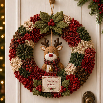 Sleva 70 % – poslední den🔥 – 🎄💐 DIY sada na 3D látkový věnec