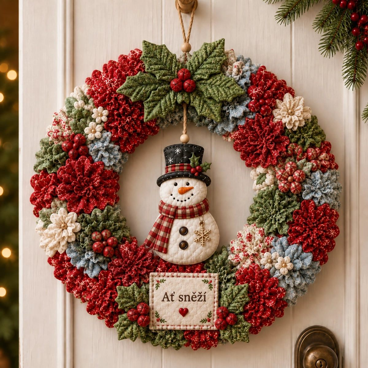Sleva 70 % – poslední den🔥 – 🎄💐 DIY sada na 3D látkový věnec