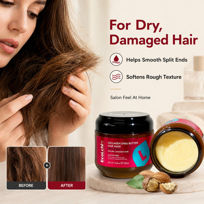| 🔥SLEVA 70 % POUZE TEĎ! |🌿💇‍♀️Regenerační maska na vlasy s kolagenem a bambuckým máslem