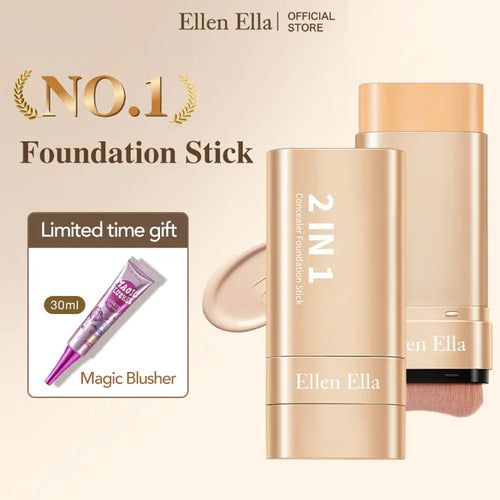 | 🔥SLEVA 70 % POUZE TEĎ! |🌿2 IN 1 Foundation Stick with Brush SPF 25 PA++ 16 Hours Waterproof And Sweatproof | Morena-friendly