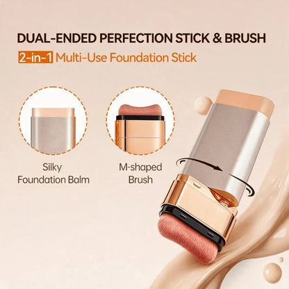 | 🔥SLEVA 70 % POUZE TEĎ! |🌿2 IN 1 Foundation Stick with Brush SPF 25 PA++ 16 Hours Waterproof And Sweatproof | Morena-friendly
