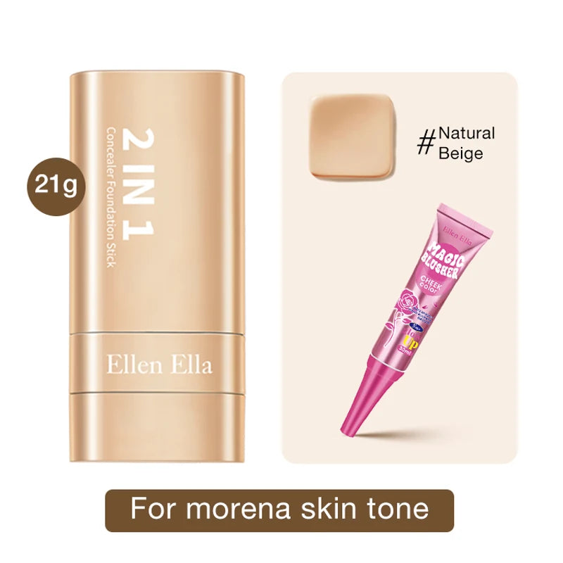 | 🔥SLEVA 70 % POUZE TEĎ! |🌿2 IN 1 Foundation Stick with Brush SPF 25 PA++ 16 Hours Waterproof And Sweatproof | Morena-friendly