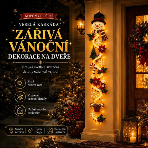 |⏳ Poslední den! Sleva 70 % – 🎄🎅 Svítící vánoční dekorace MerryCascade™ | 6 svátečních motivů ✨