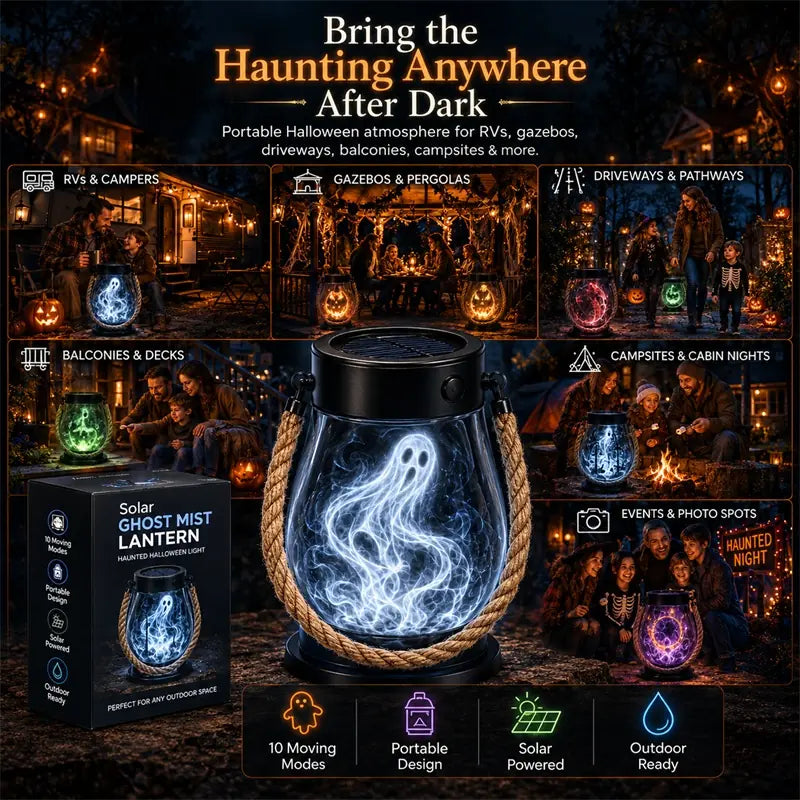 | 🔥 Speciální Halloweenský Výprodej! 🎃 | 💡👻 Pohlcující Halloweenská Lucerna HauntScape® 10 v 1, Automatické Zapnutí při Setmění 🔥