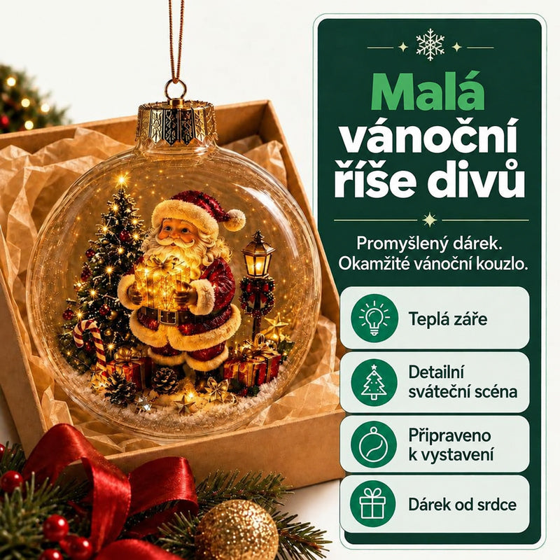 Naturesory svítící vánoční diorámová ozdoba - 3