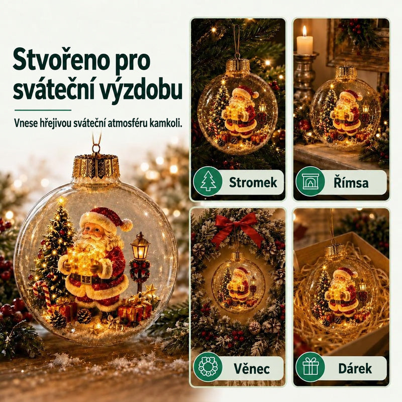 Naturesory svítící vánoční diorámová ozdoba - 4