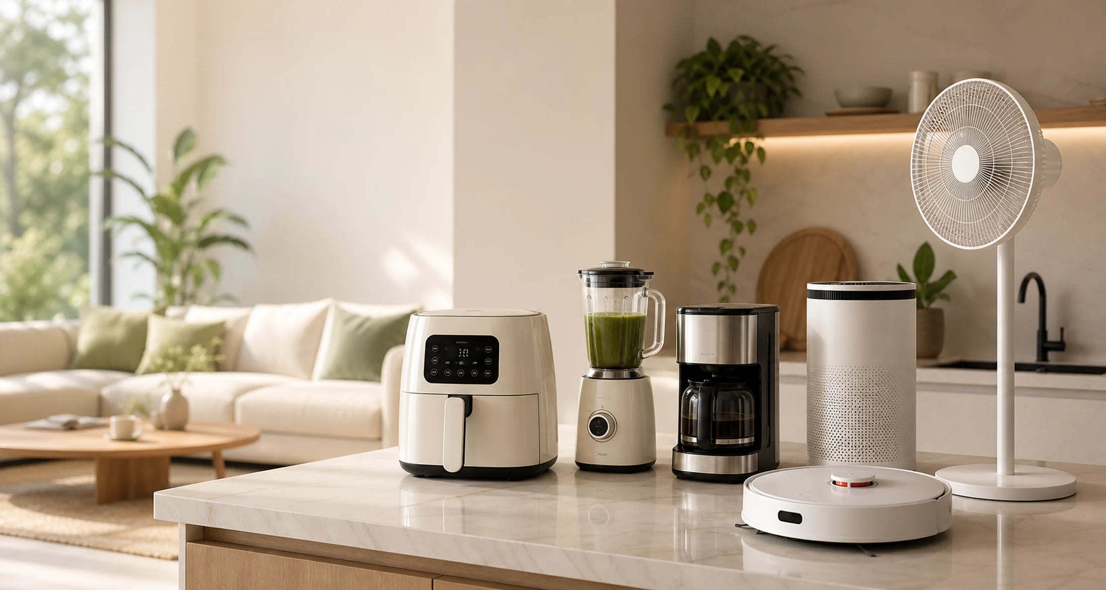 Naturesory appliances in a bright modern home
