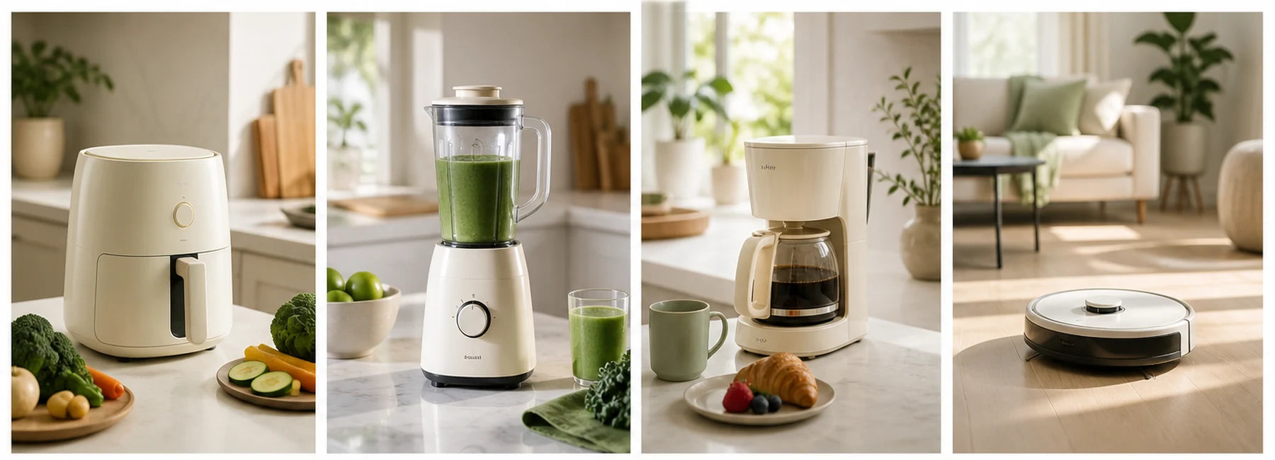 Naturesory appliances in real home rooms