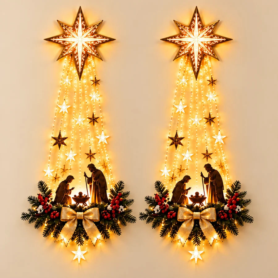 2 Pieces Bethlehem Star Nativity Light set