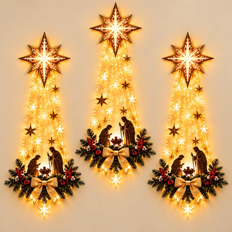 3 Pieces Bethlehem Star Nativity Light set