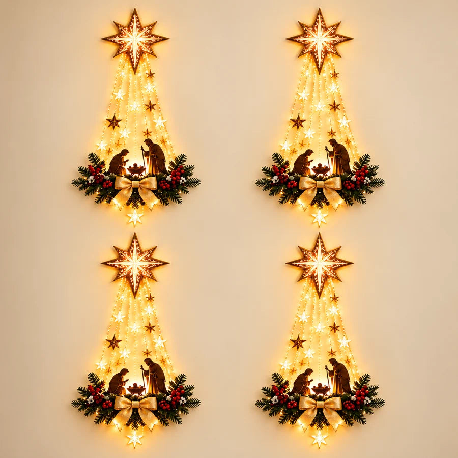 4 Pieces Bethlehem Star Nativity Light set
